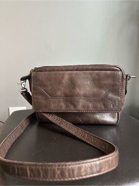 Frye Brown Leather Crossbody Bag